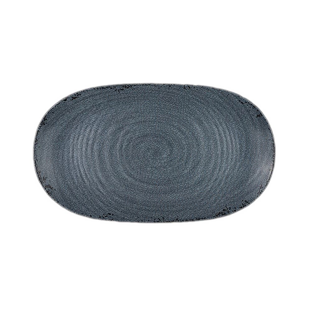 Steelite 7184TM076 14" x 8" Oval Creations Platter - Melamine, Slate