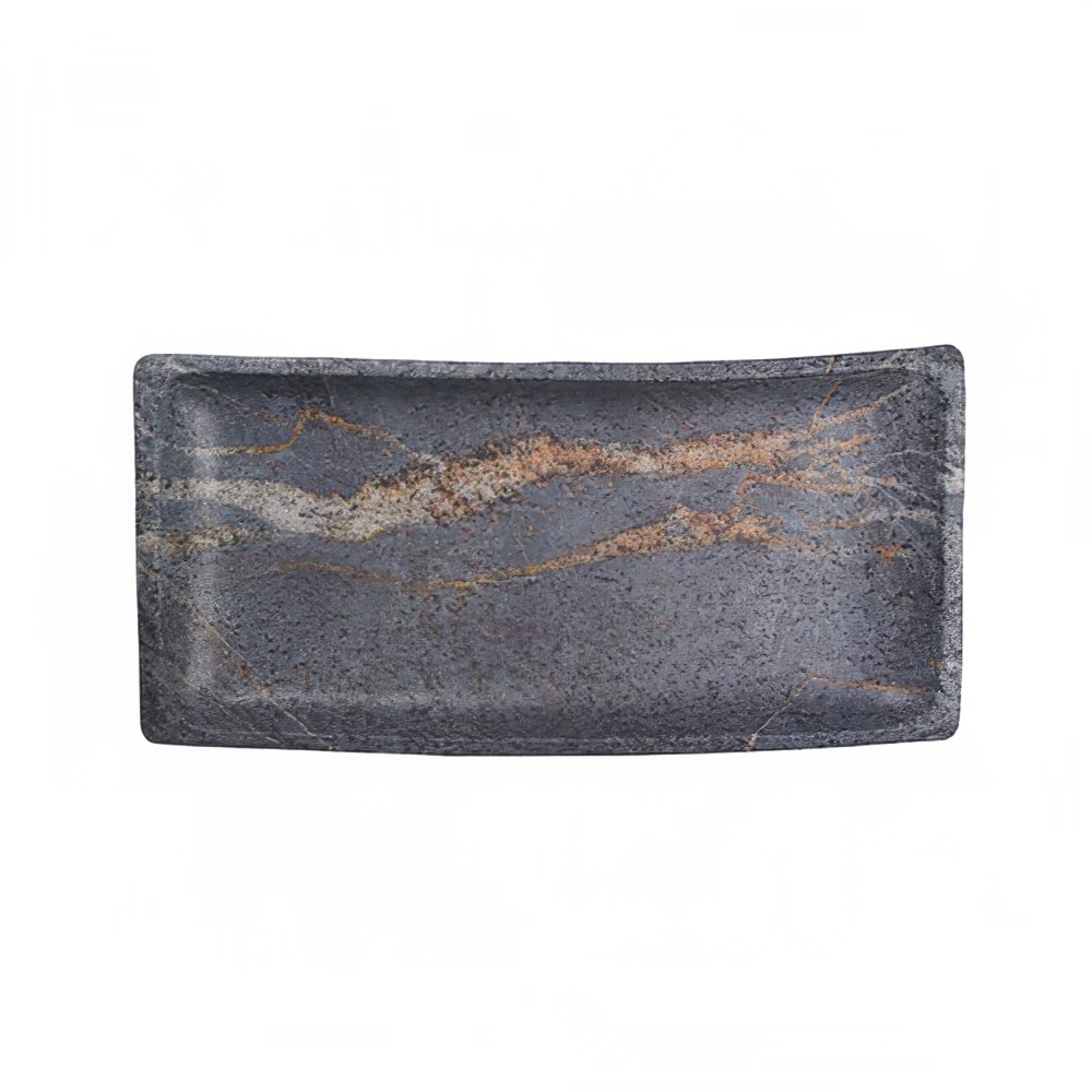 Steelite 7192TM304 18" x 9" Rectangular Creations Platter - Melamine, Quarry