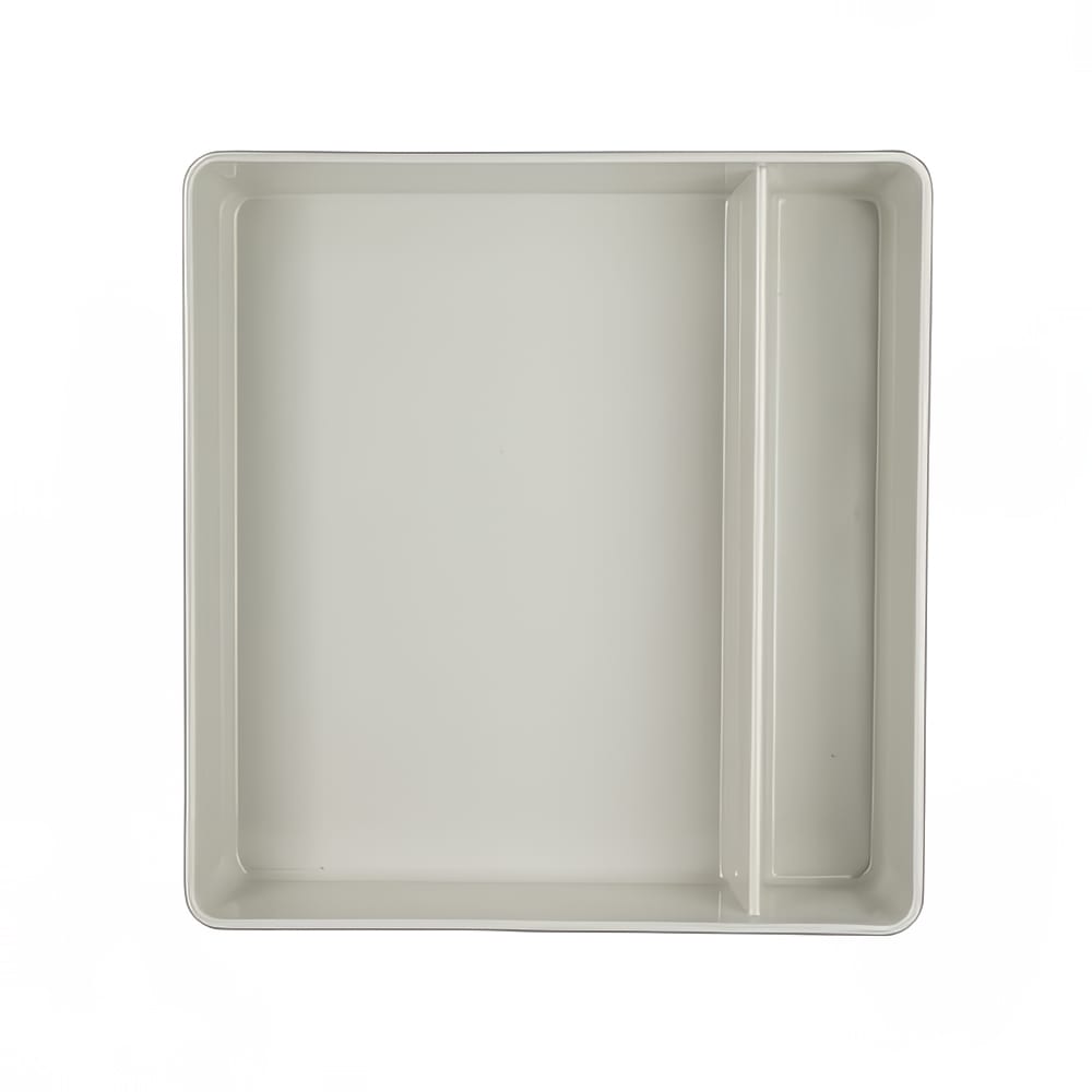 Steelite 7193TM100 Melamine Bento Box w/ (2) Compartments - 10 1/2" x 10" x 2 3/4", Light Gray/White