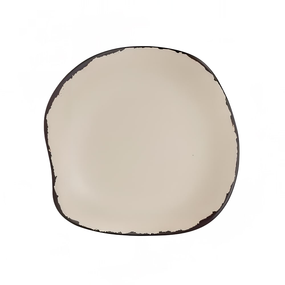 Steelite 7202DD027 5 1/2" Round Melamine Bread & Butter Plate, Marisol Rustic Sandshell