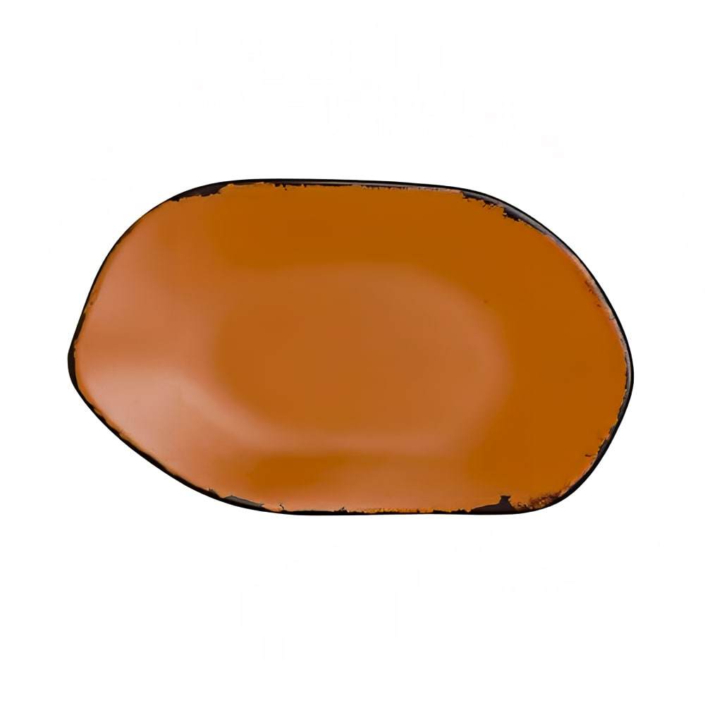 Steelite 7217DD020 12" x 7 1/8" Oval Deflin Platter - Melamine, Marisol Rustic Clay