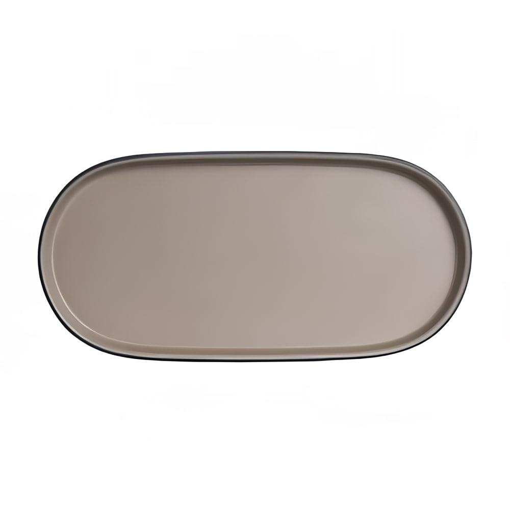Steelite 7810JB015 10 1/4" x 5" Oval Melamine Plate - Sandstone