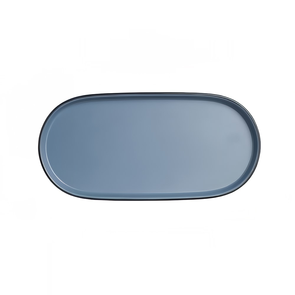 Steelite 7830JB015 10 1/4" x 5" Oval Melamine Plate - Lagoon