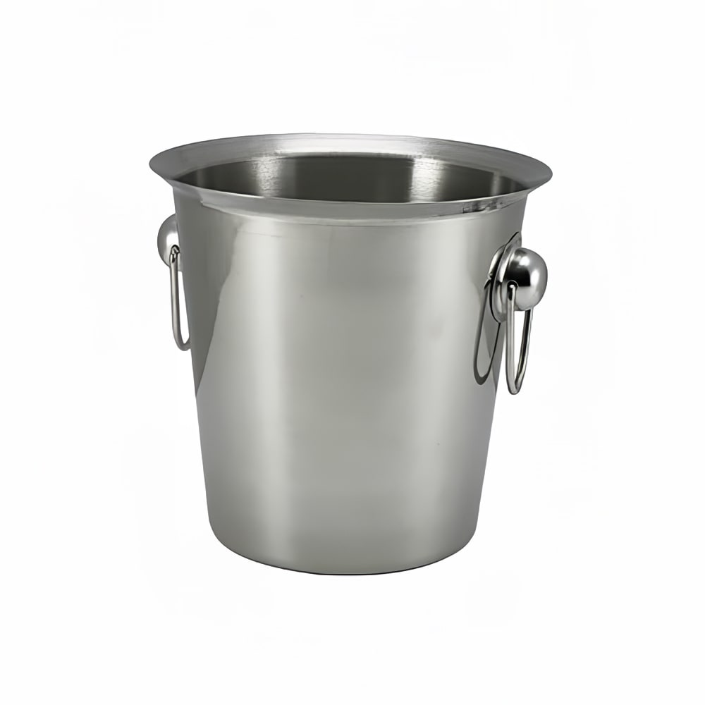 Steelite GW26203 7 5/8" Wine Bucket w/ Ring Handles - Stainless Steel