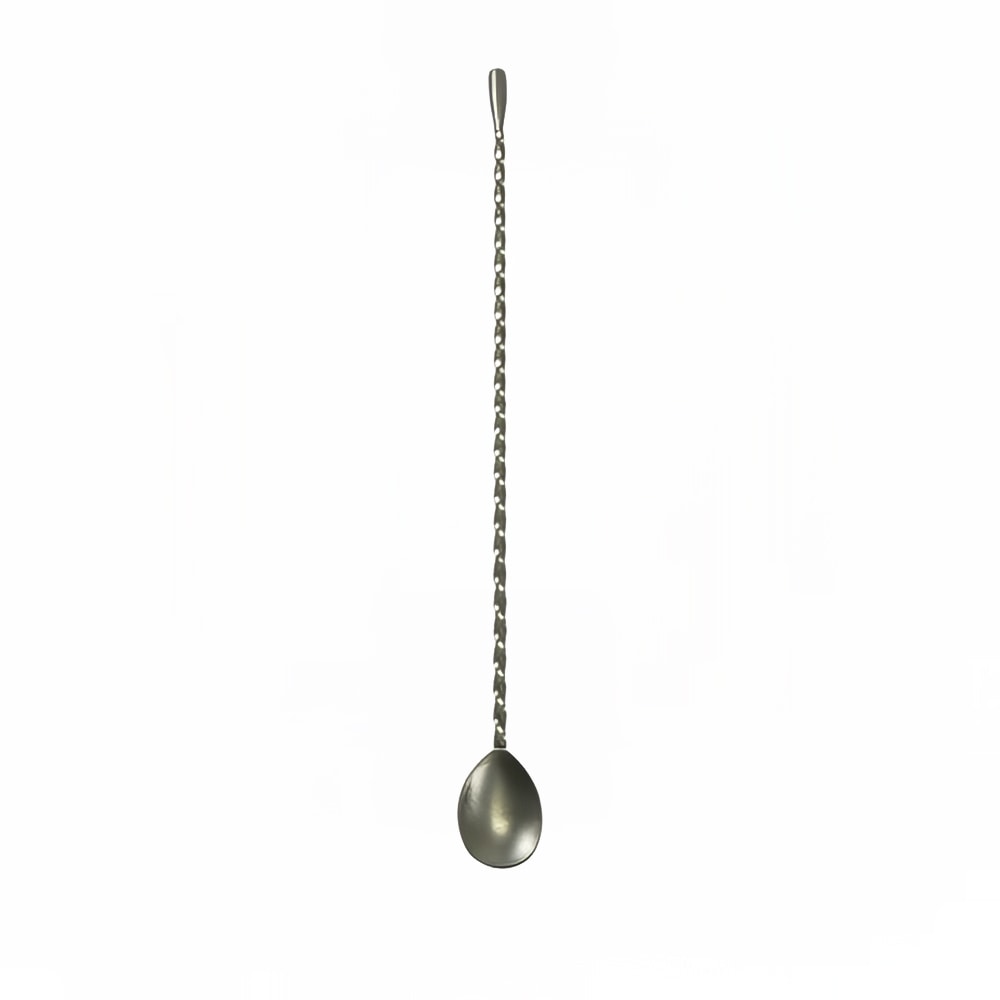 Steelite GWBS-T35V 14" Bar Spoon w/ Teardrop End - Steel, Vintage Finish