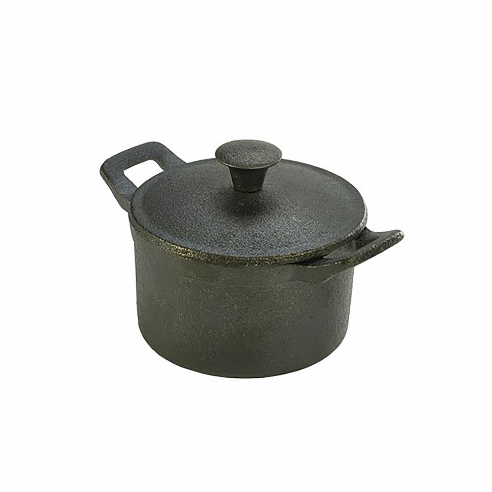 Steelite GWC106 16 oz Cast Iron Mini Casserole Dish w/ Lid
