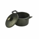Steelite GWC106 16 oz Cast Iron Mini Casserole Dish w/ Lid thumbnail 2