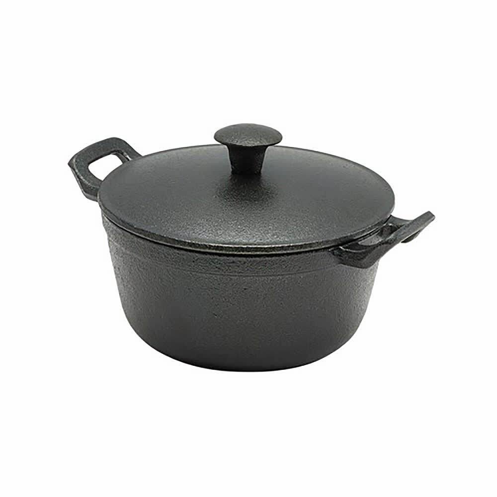 Steelite GWC137 22 oz Cast Iron Mini Casserole Dish w/ Lid