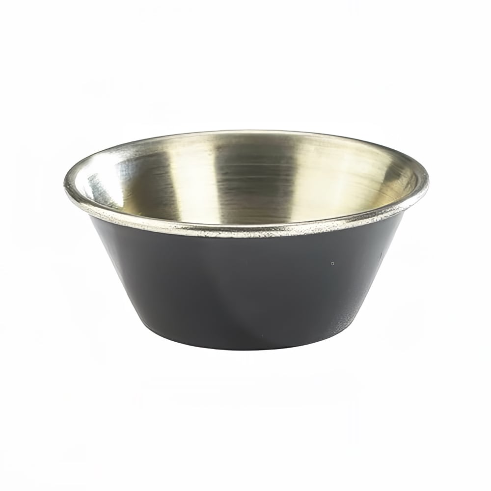 Steelite GWRAMST115BK 1 1/2 oz Genware London Ramekin - Stainless Steel, Black