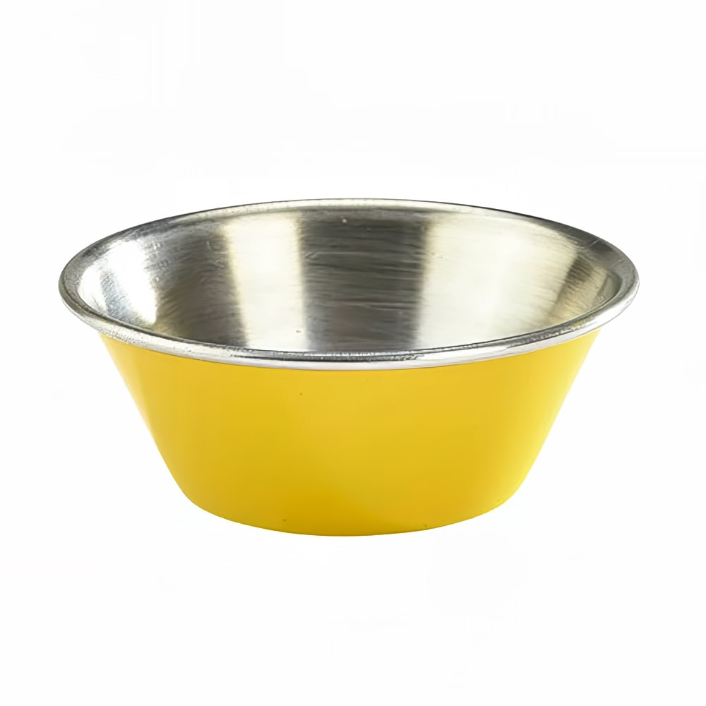 Steelite GWRAMST115Y 1 1/2 oz Genware London Ramekin - Stainless Steel, Yellow