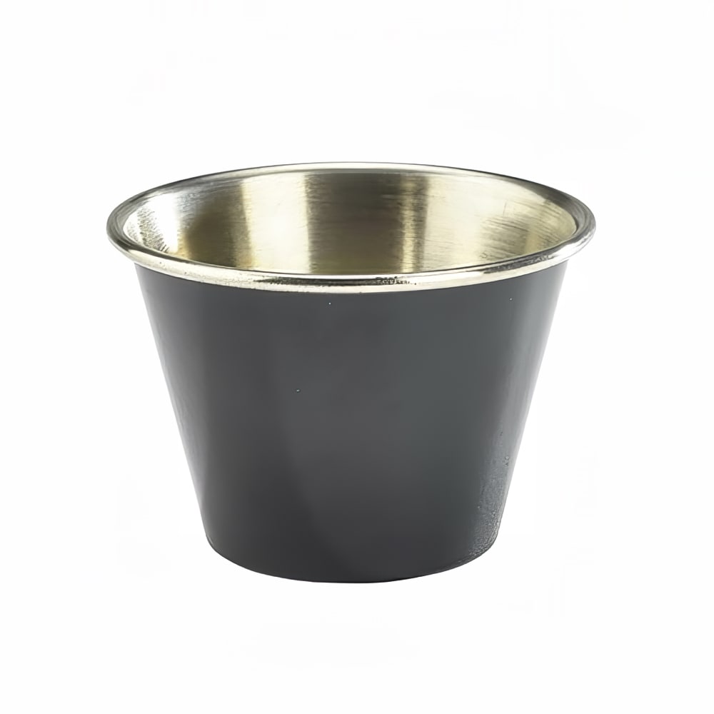 Steelite GWRAMST2BK 2 1/2 oz Genware London Ramekin - Stainless Steel, Black
