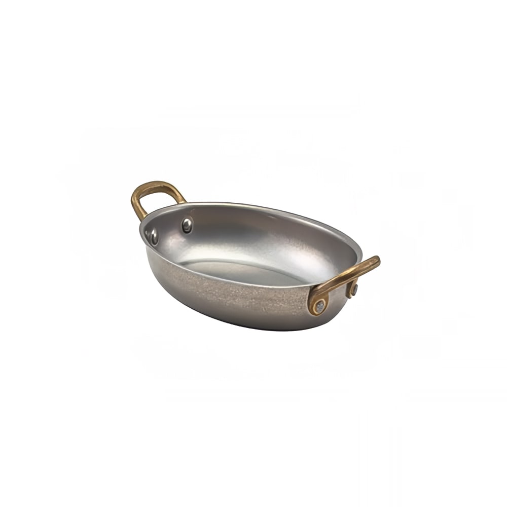 Steelite GWSSD18V 17 oz Oval Dish - Stainless Steel, Vintage Finish