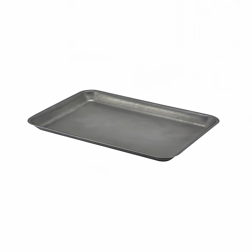 Steelite GWSST3121V Rectangular Serving Tray - 12 1/2" x 8 5/8" x 3/4" - Stainless Steel, Vintage