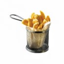 Steelite GWSVBR09 3 5/8" Round Serving Fry Basket - Stainless Steel thumbnail 2