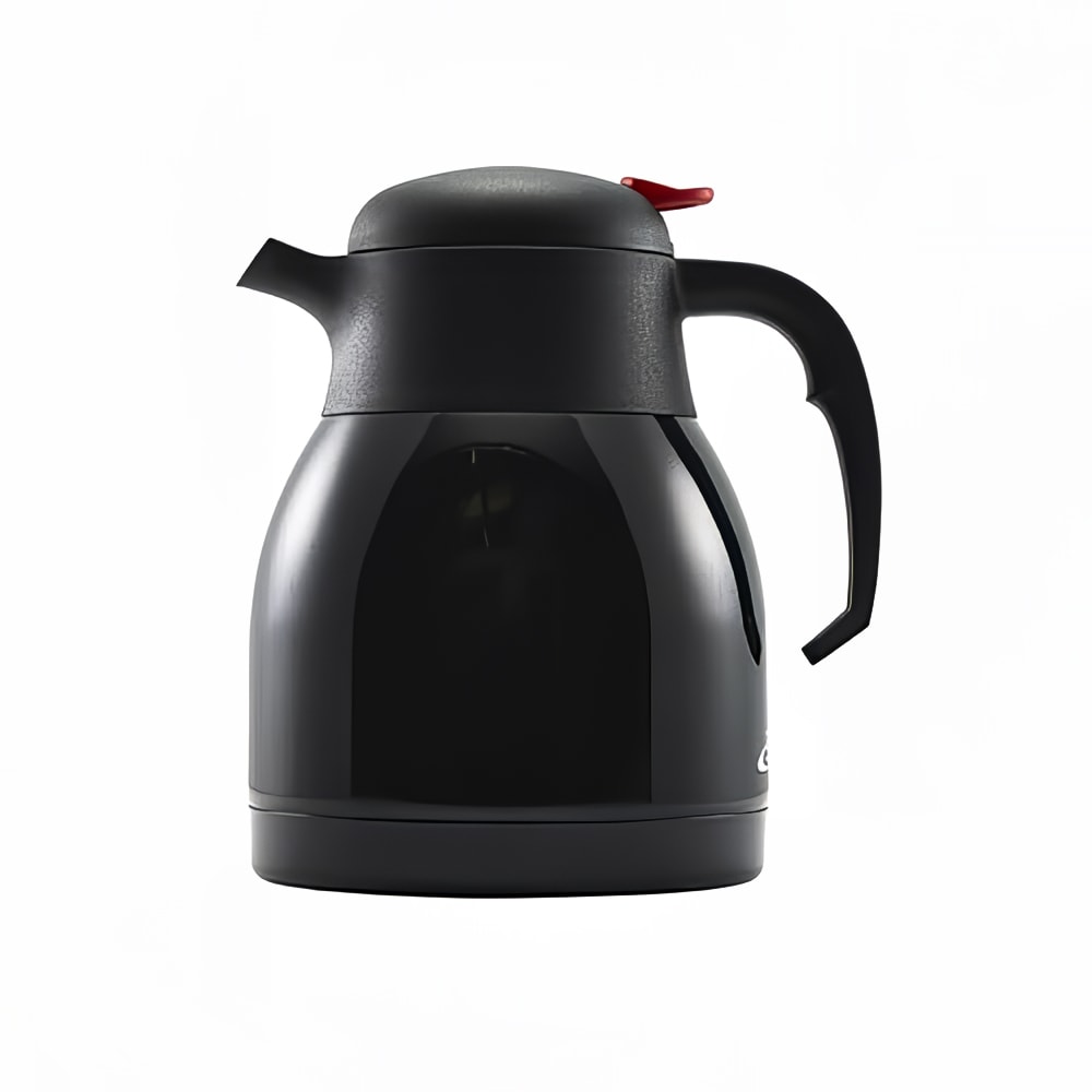 Steelite GWV1299BK 40 oz Coffee Jug w/ Push Button & Vacuum Liner - Stainless Steel, Black