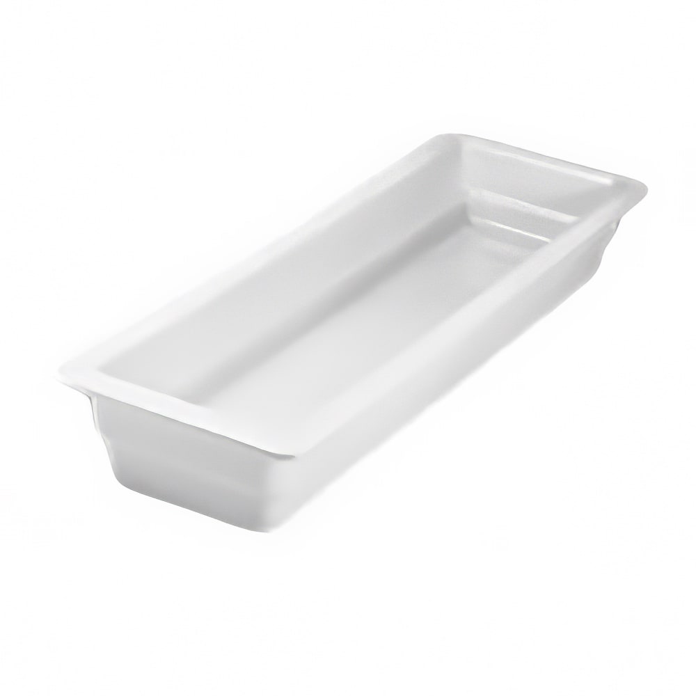 Hall China 2 1/2"D Half Size Long Food Pan - China, Bright White (HL1015P0ABWA)