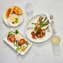 Homer Laughlin HL10459200 11 1/4" x 6 3/4" Rectangular Flipside Tray - China, Ivory thumbnail 2