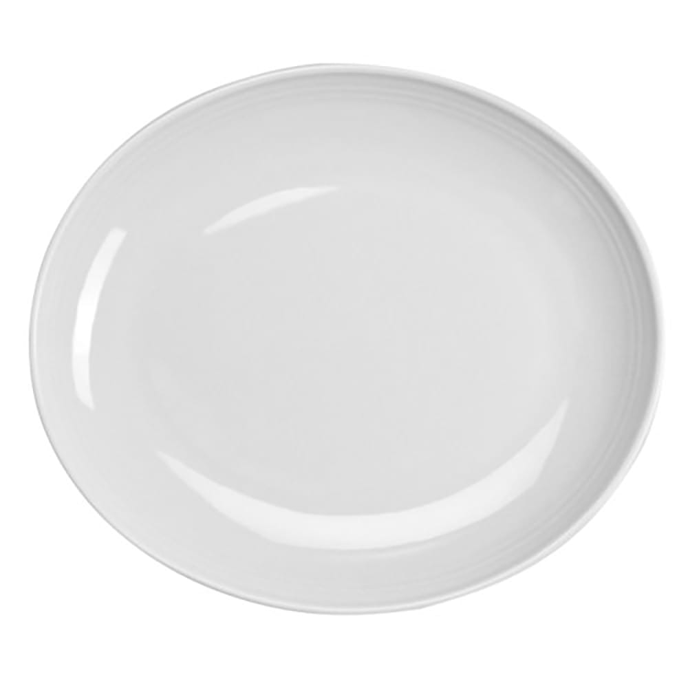 Homer Laughlin HL132410000 12" x 10 1/2" Oval Arctic White Platter - China, White