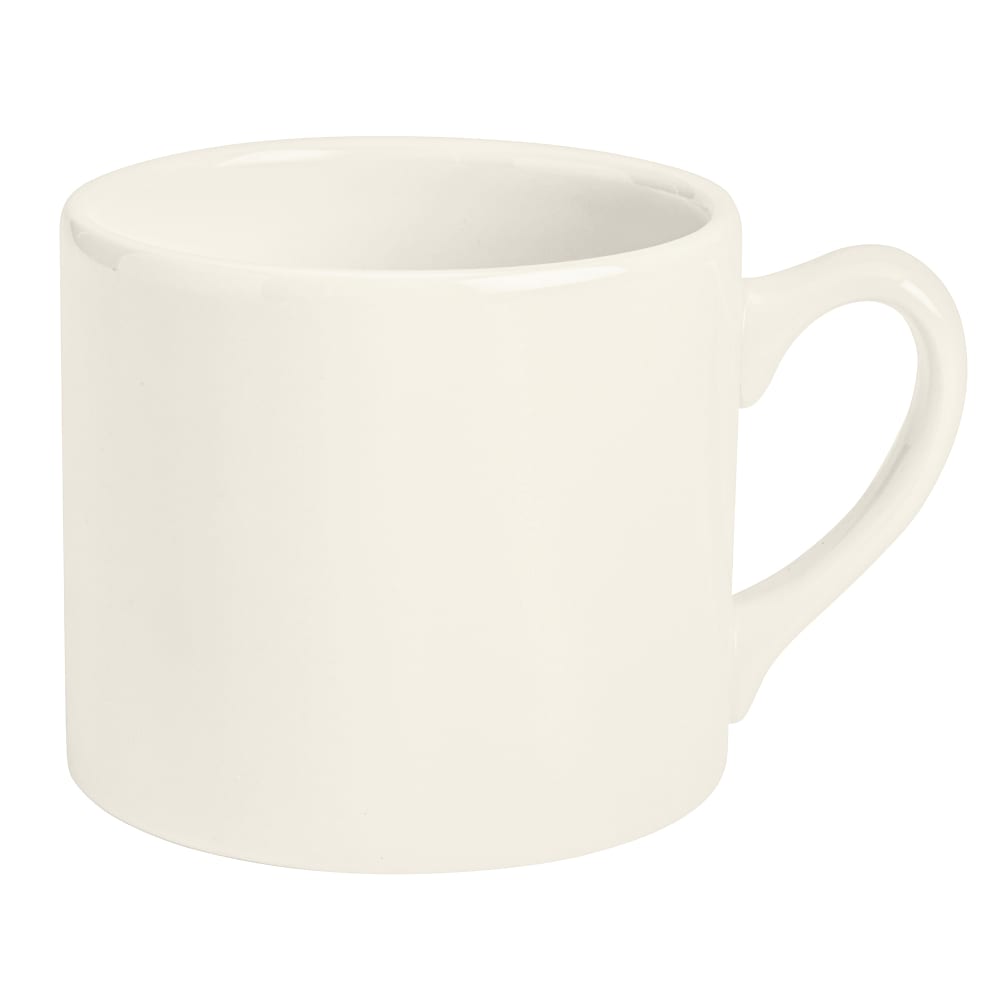 Homer Laughlin HL13400 14 oz Rolled Edge Jumbo Market Street Cup - China, Ivory