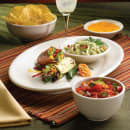 Homer Laughlin HL15000 6 1/8" x 4 3/8" Oval Rolled Edge Platter - China, Ivory thumbnail 2