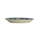 Homer Laughlin HL15441008 10 1/2" x 7 1/4" Oval Blue Mex Platter - China, Ivory thumbnail 2
