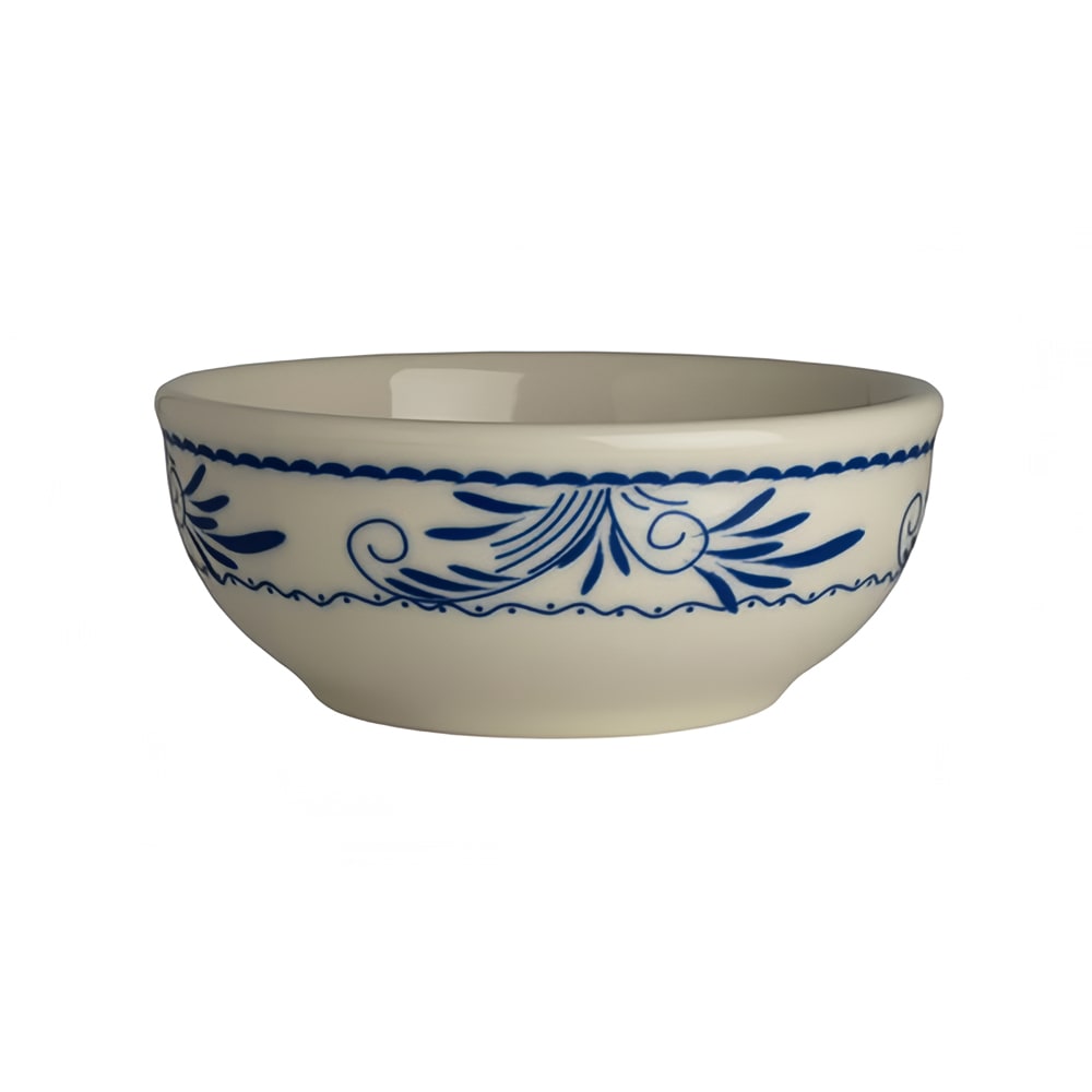 Homer Laughlin HL19441008 11 oz Round Blue Mex Nappy Bowl - China, Ivory