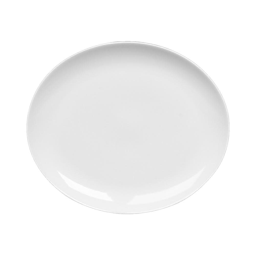 Homer Laughlin HL20216800 13 1/8" x 11" Oval Alexa Platter - China, White