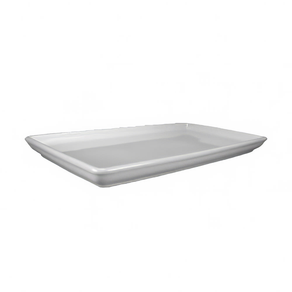 Hall China 13 1/2" x 7 1/2" Rectangular Rolled Edge Platter - China, White (HL21090AWHA)