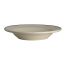 Homer Laughlin HL2531743 12 3/4 oz Round Black Line Soup Bowl - China, Ivory thumbnail 2