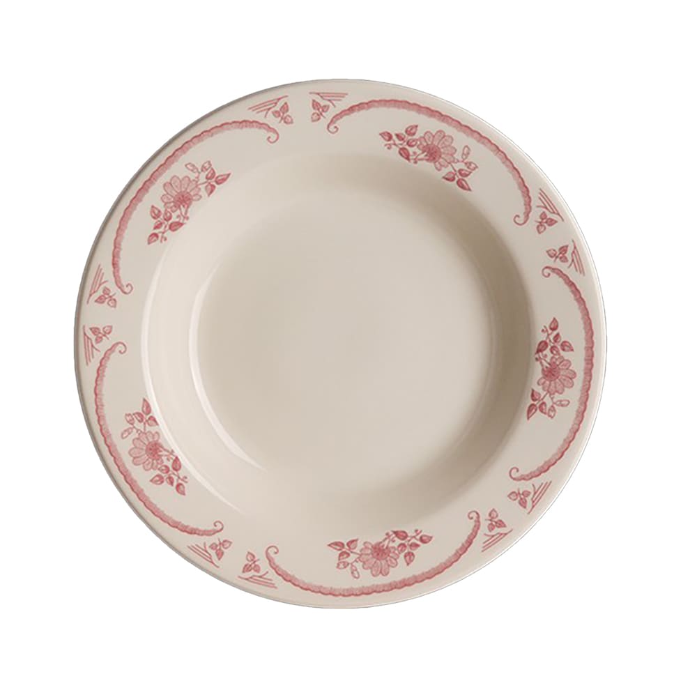 Homer Laughlin HL2532 12 3/4 oz Round American Rose Soup Bowl - China, Rose