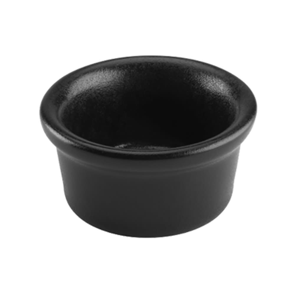 Hall China 3 1/2 oz Foundry Round Ramekin - China, Black (HL3630AFCA)