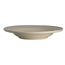 Homer Laughlin HL3801743 20 oz Round Black Line Pasta Bowl - China, Ivory thumbnail 2