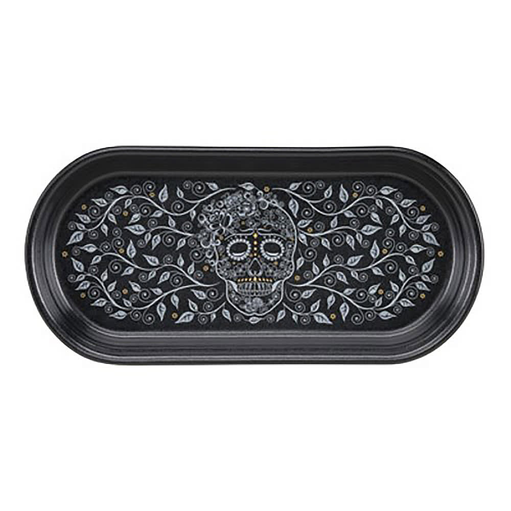 Fiesta Oblong Skull and Vine Bread Tray - 12" x 5 3/4", China, Foundry (HL41241590)