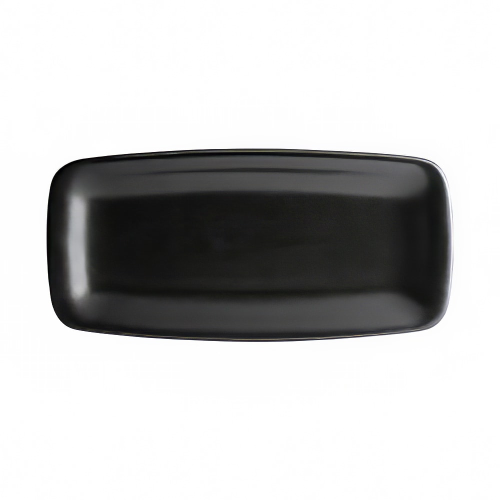 Hall China 11 1/2" x 5 1/2" Rectangular Foundry Tray - China, Black (HL44750AFCA)