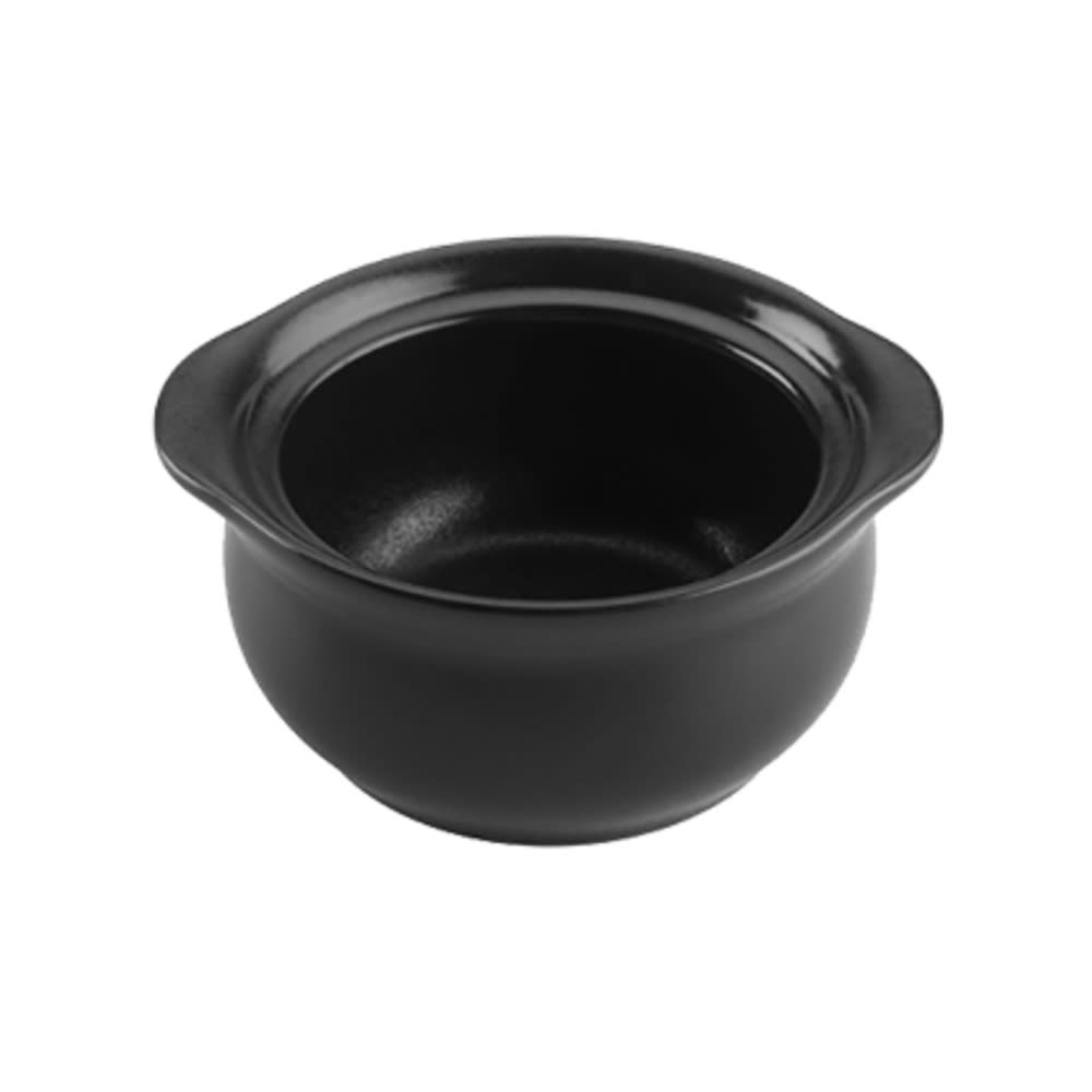 Hall China 12 oz Foundry Onion Soup Bowl - China, Black (HL4760BFCA)