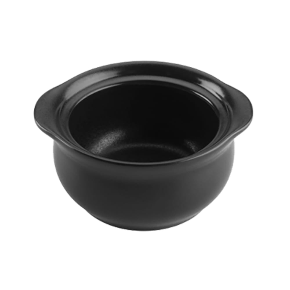 Hall China 8 oz Foundry Onion Soup Bowl - China, Black (HL4770BFCA)