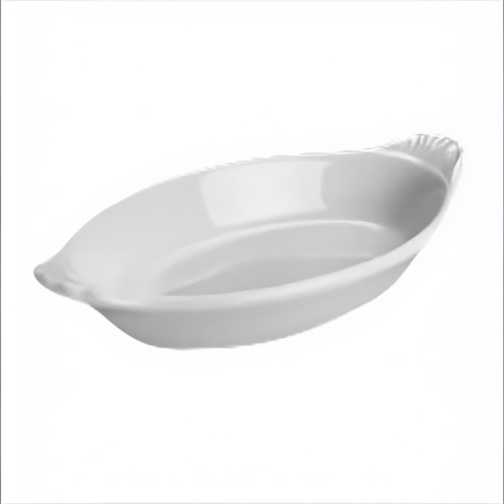 Hall China 6 oz Oval Rarebit/Au Gratin Dish - China, Bright White (HL5200ABWA)