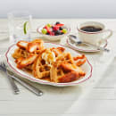 Homer Laughlin HL5230866 7 3/4" x 6 5/8" Oval Styleline Platter - China, Maroon thumbnail 2