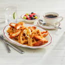 Homer Laughlin HL5260866 11 3/4" x 8" Oval Styleline Platter - China, Maroon thumbnail 2