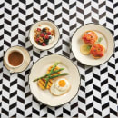 Homer Laughlin HL527847 12 5/8" x 9 3/4" Oval Styleline Platter - China, Black thumbnail 2