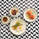 Homer Laughlin HL533847 12 1/4 oz Round Styleline Grapefruit Bowl - China, Black thumbnail 2