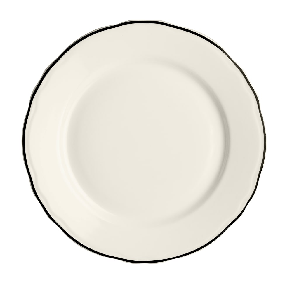 Homer Laughlin HL544847 9" Round Styleline Plate - China, Black