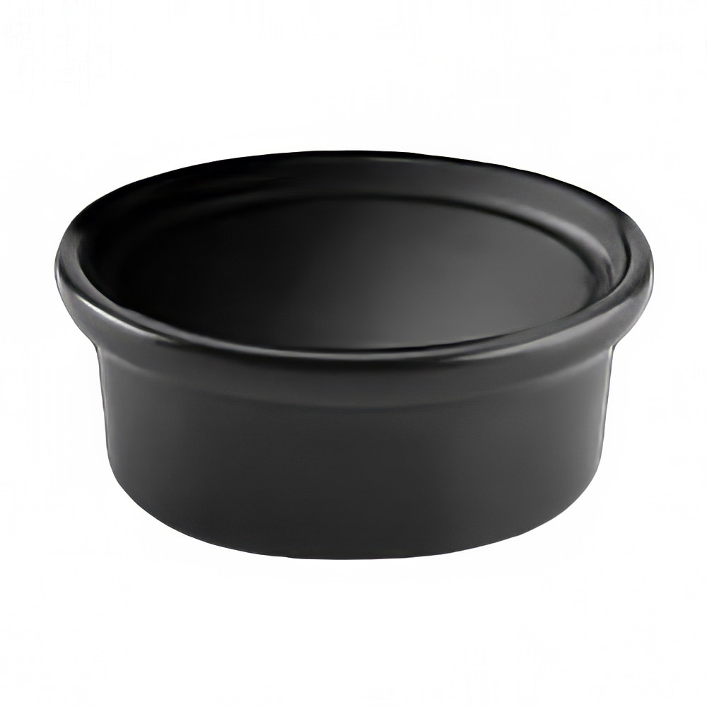 Hall China 9 oz Foundry Round Casserole Dish - China, Black (HL630BFCA)