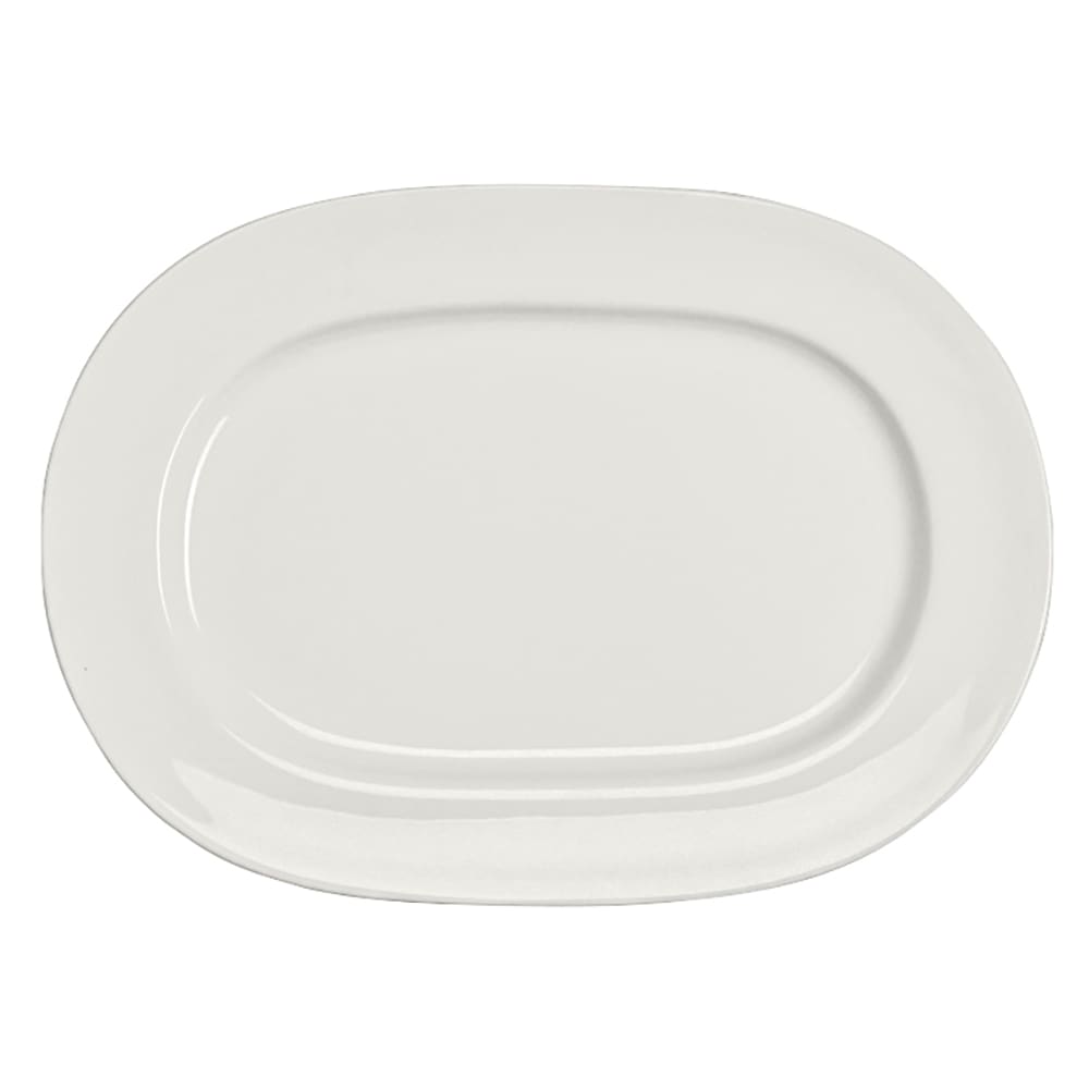 Homer Laughlin HL6506000 13 3/8" x 10" Oval Pristine Platter - China, White