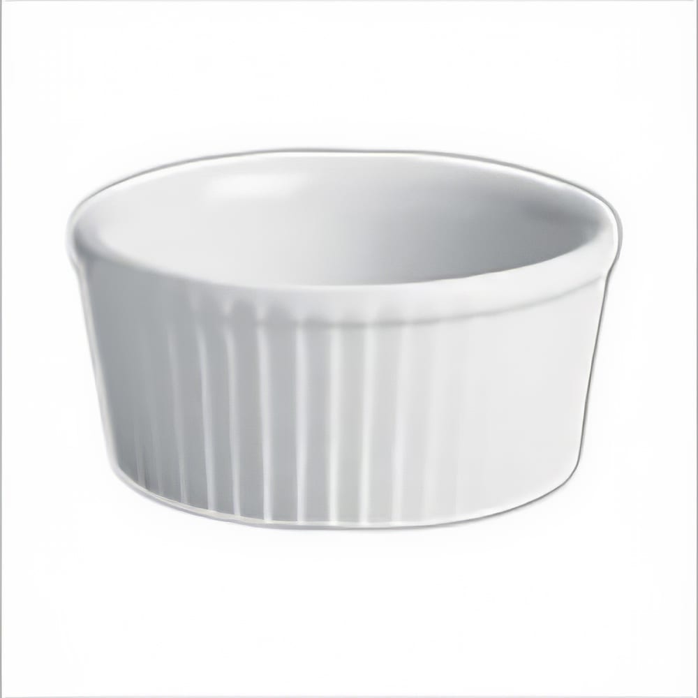 Hall China 4 oz Fluted Ramekin - China, Bright White (HL834122ABWA)