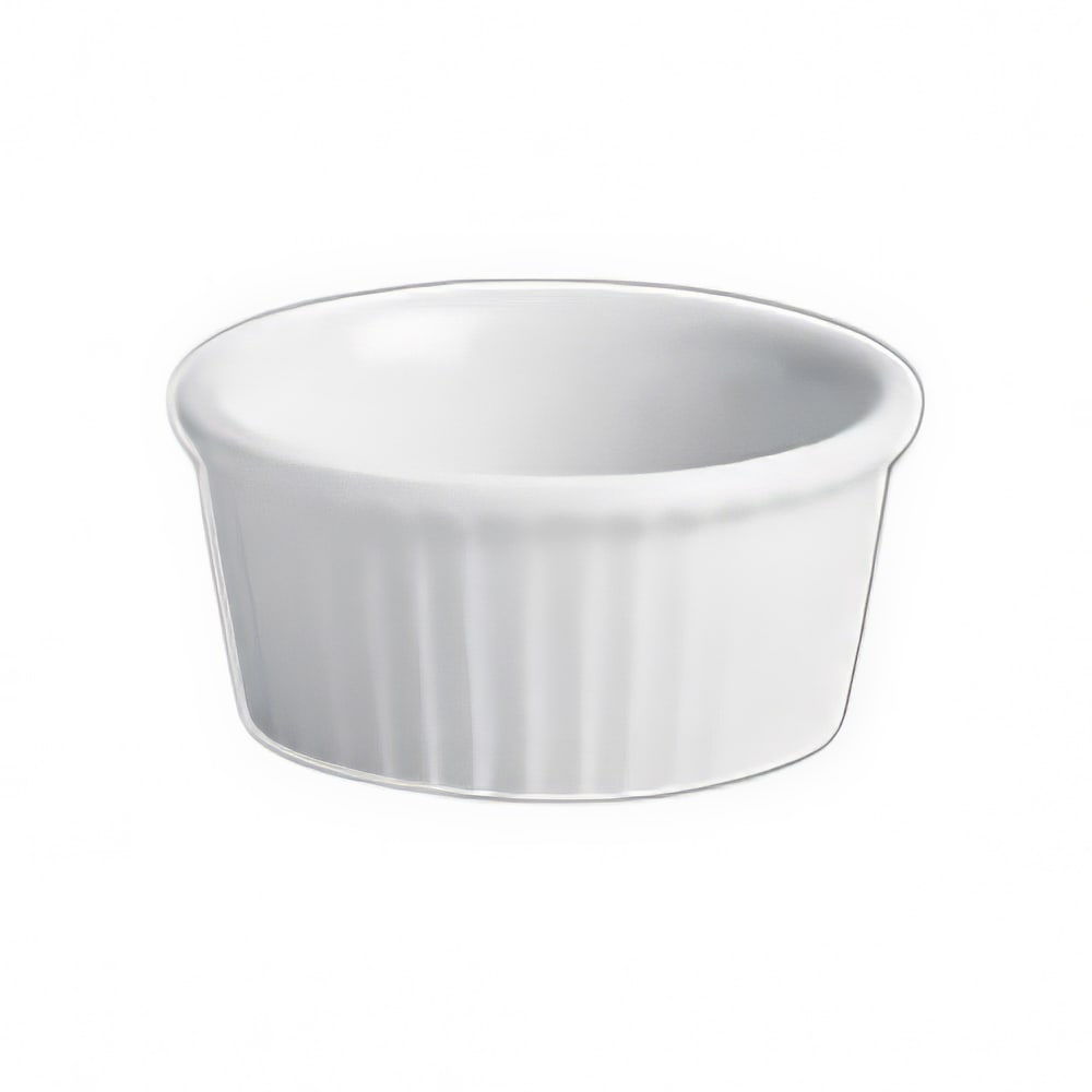 Hall China 3 oz Fluted Ramekin - China, Bright White (HL844122ABWA)