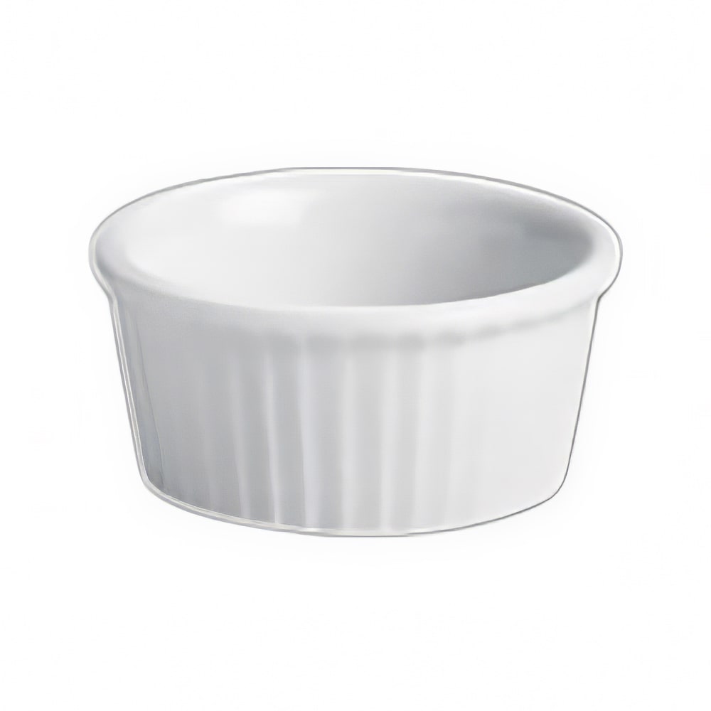 Hall China 3 oz Fluted Ramekin - China, White (HL844122AWHA)