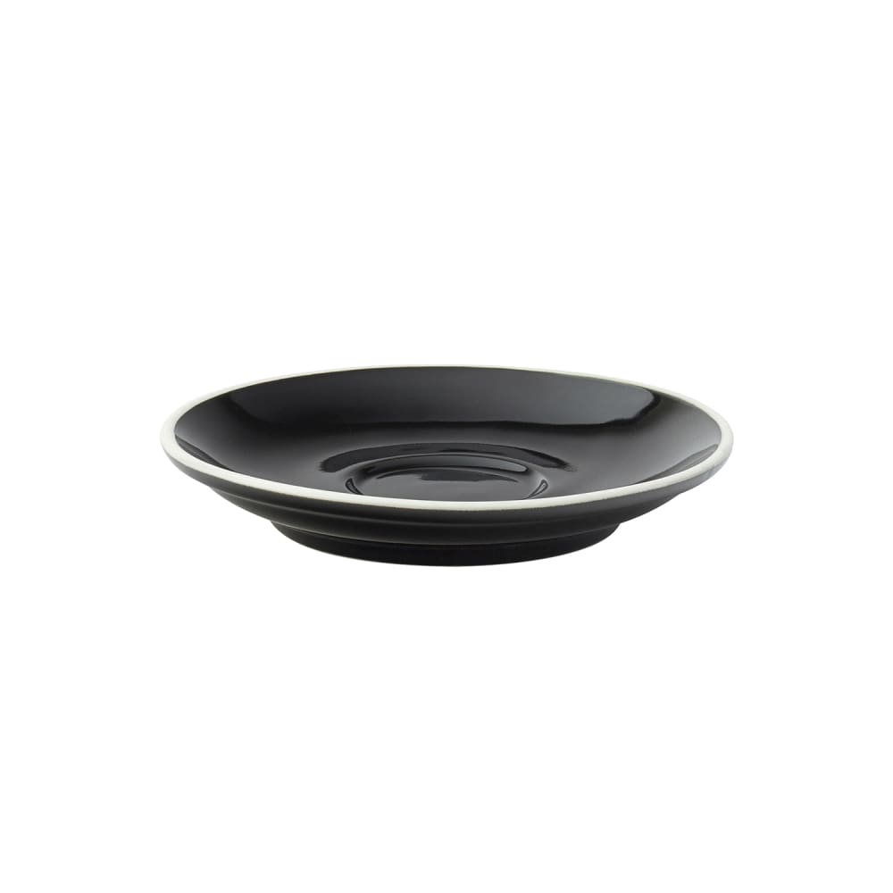 Steelite UCT8115 4 1/2" Round Utopia Barista Espresso Saucer - Porcelain, Black