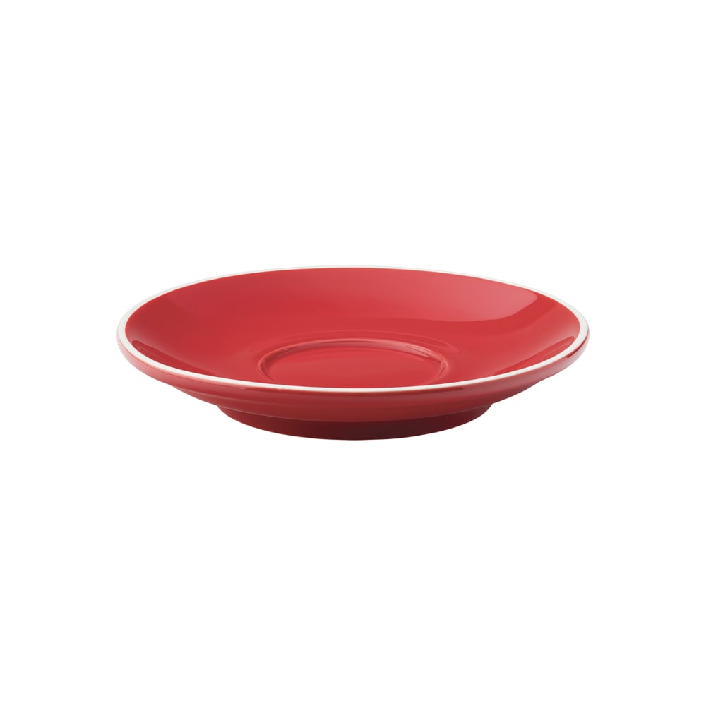 Steelite UCT8143 6" Round Utopia Barista Saucer - Porcelain, Red
