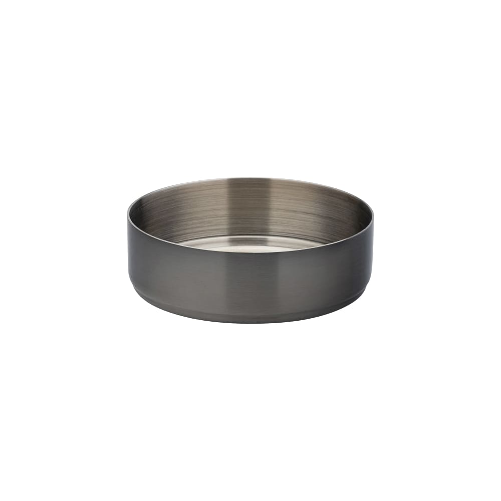 Steelite UF92110 2 19/20" Utopia Round Dip Pot - Stainless Steel, Brushed Black